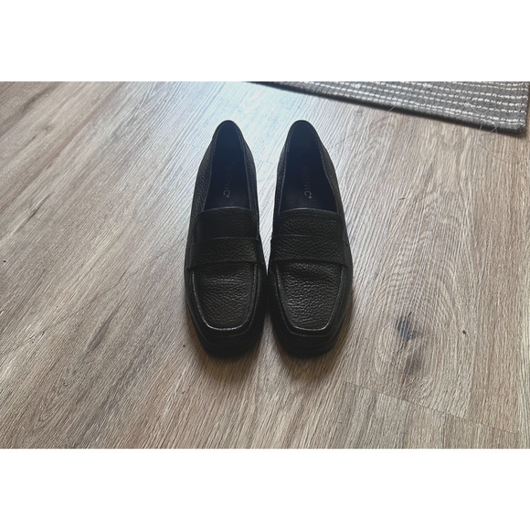 Vionic Sellah Black Pebbled Leather Loafers Women’s Sz8 Orthotic Support Comfort - Picture 2 of 8